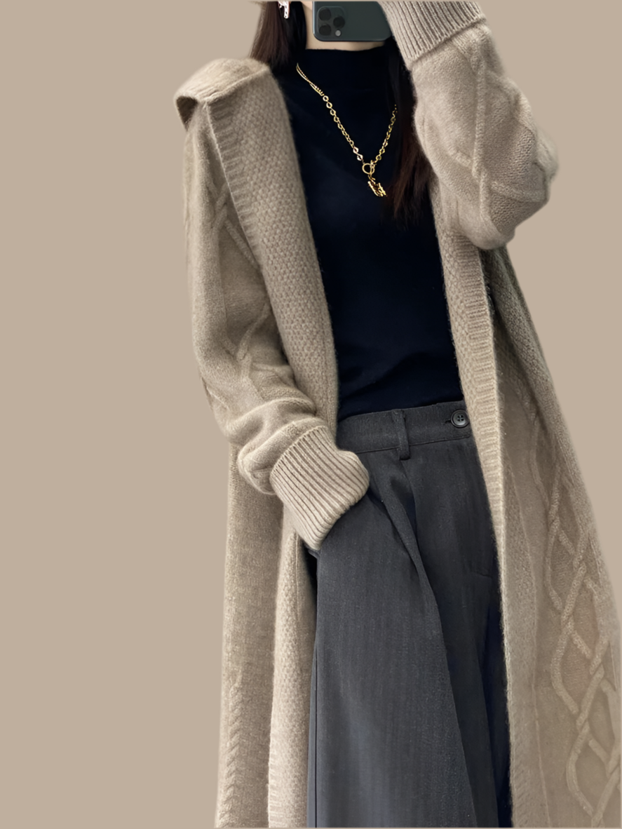 Merino Wool Long Cardigan