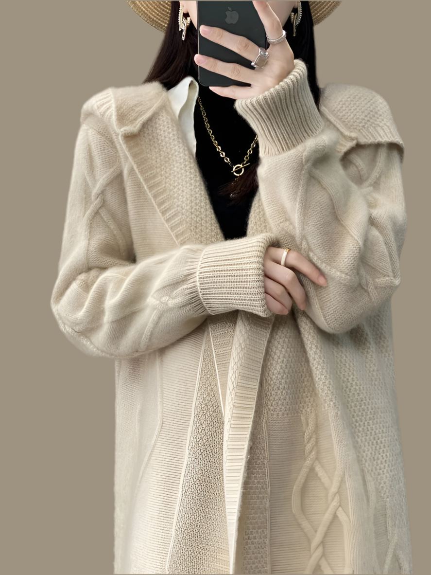 Merino Wool Long Cardigan