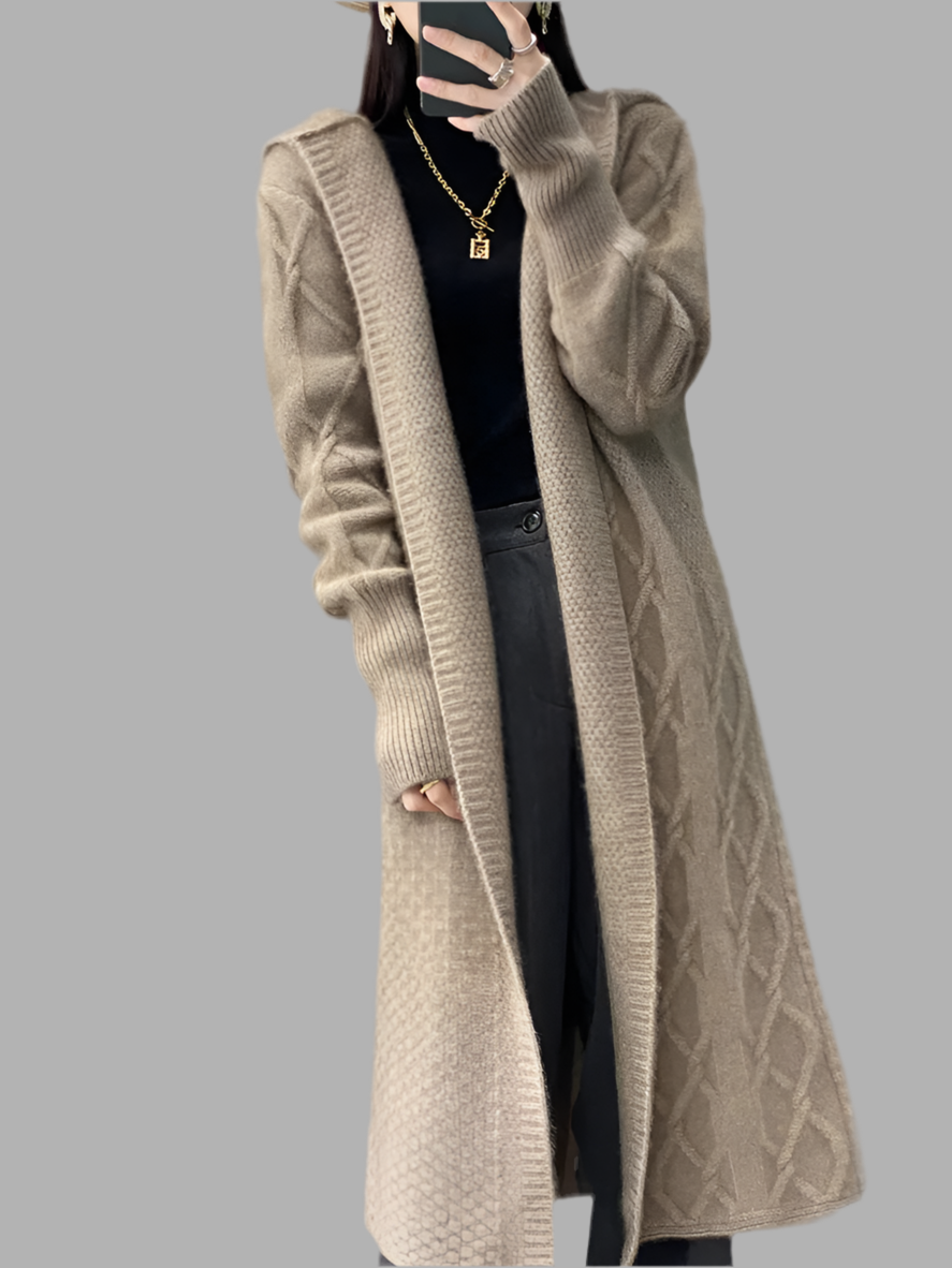 Merino Wool Long Cardigan