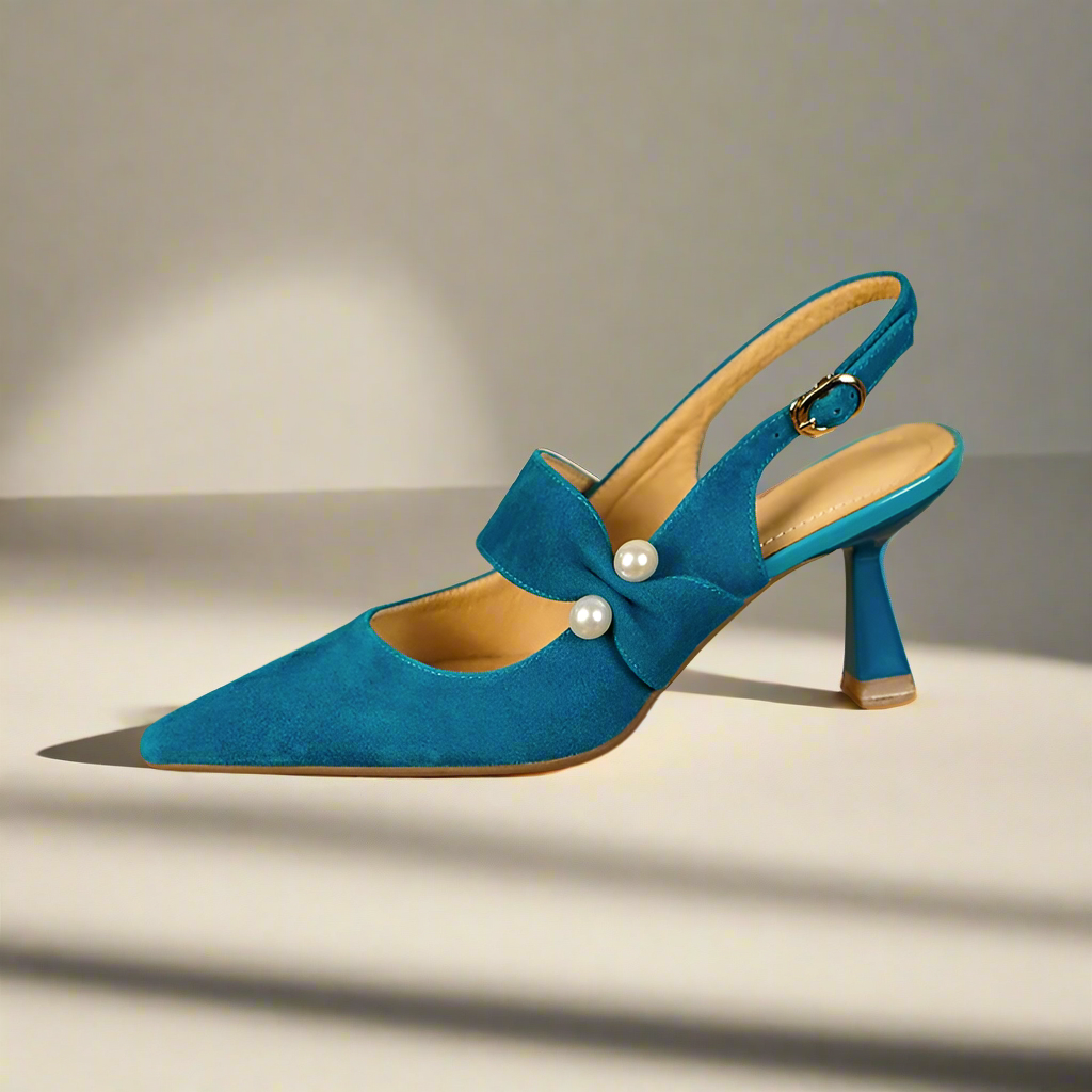 Birkley Slingback Suede Heels