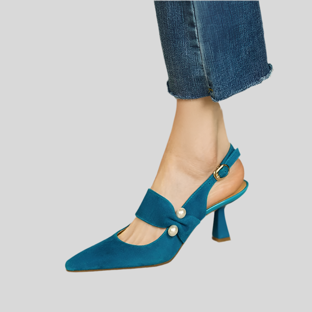 Birkley Slingback Suede Heels